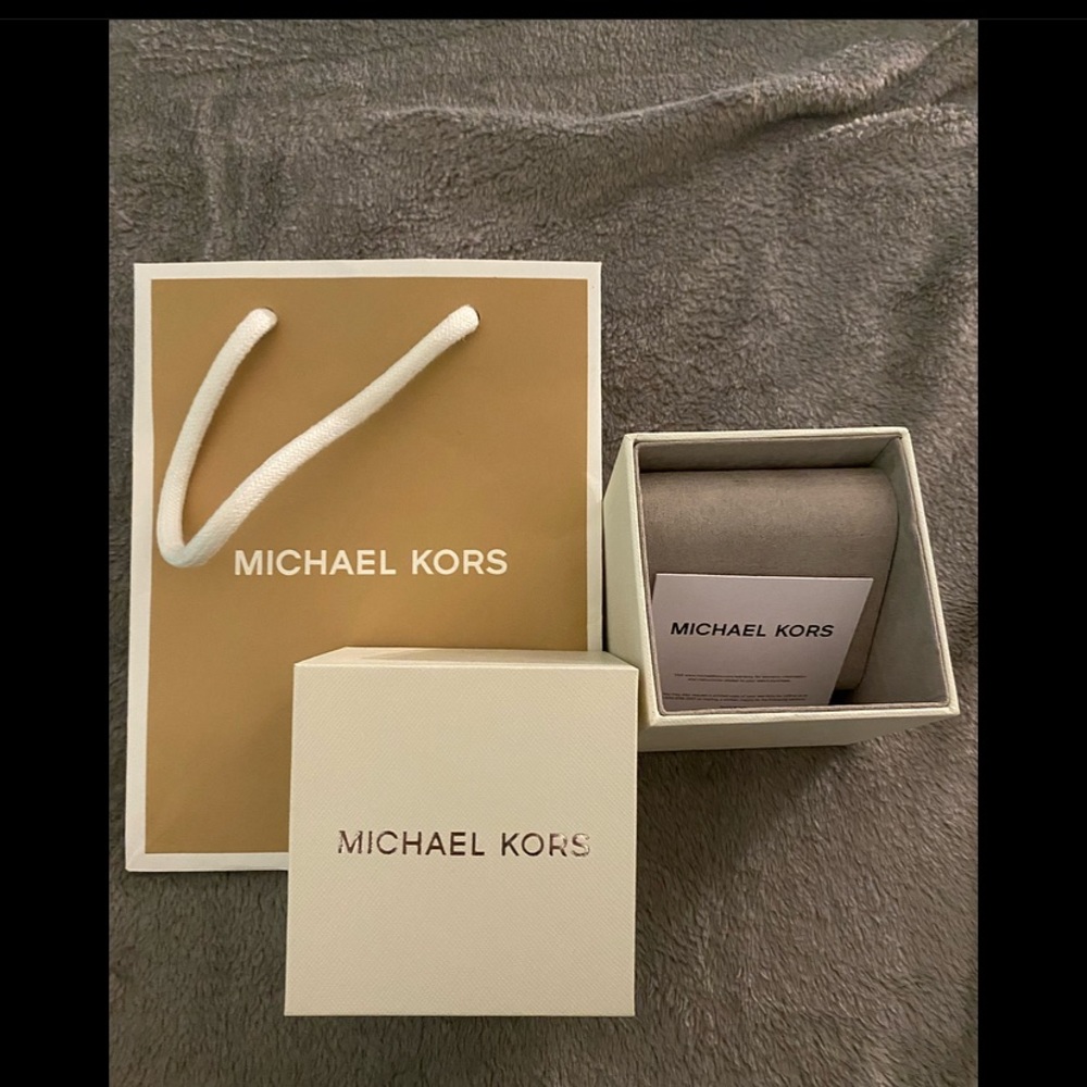 Michael Kors authentic empty watch box and gift bag.